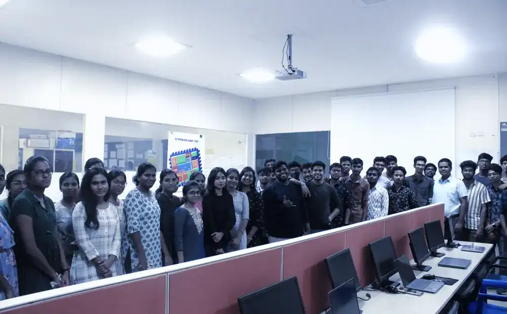 A full cohort gathered in the KaizenSpark training lab
