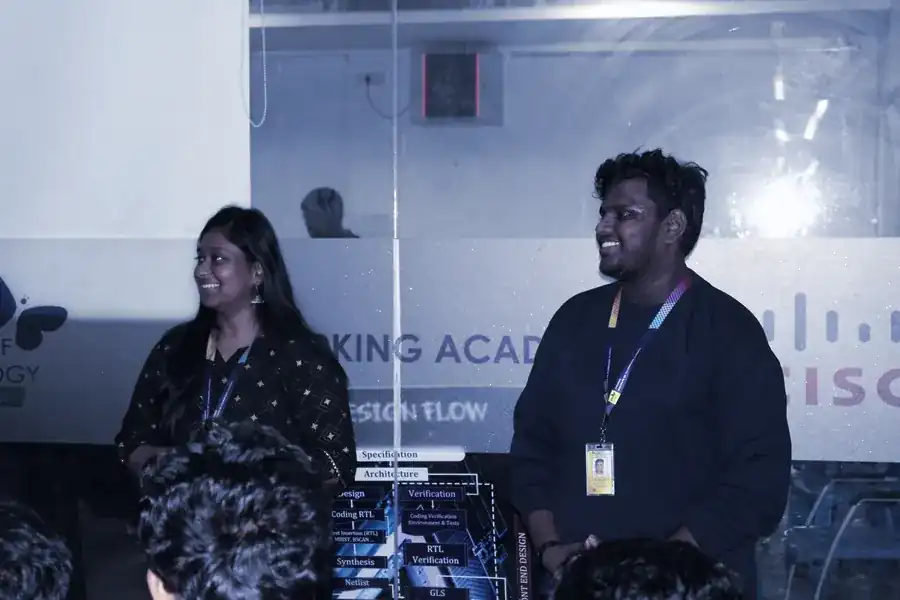 Two KaizenSpark trainers presenting a session to a room